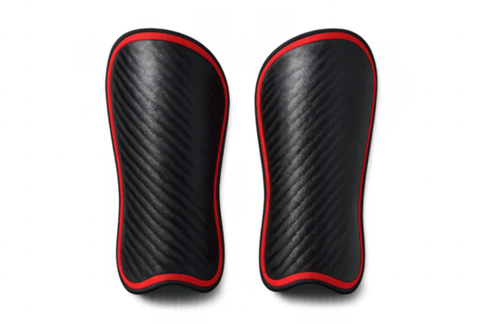 Pair of carbon fiber shin guards for football
