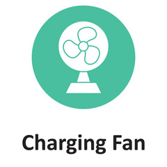 Charging fan Vector icon which can easily modify or edit