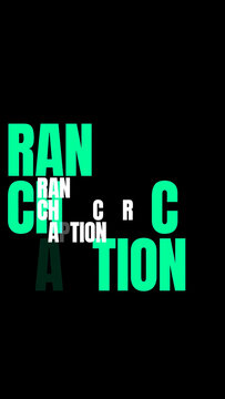 Random Glitchy Character Caption Vertical