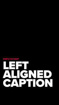 Simple Left Aligned Caption Vertical