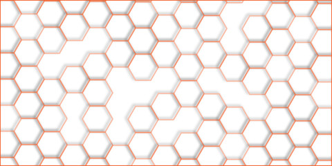 Naklejka premium abstract geometric red texture background red hexagon 3D background texture. 3d rendering illustration. Clear pattern abstract background hexagon .hexagon paper texture and futuristic business.