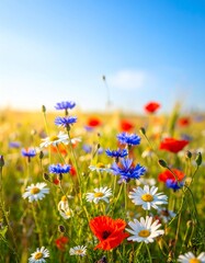 Wiesenblumen im Sommerlicht