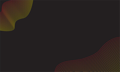 Abstract Line Background with Red and Yellow Gradient on Dark Surface