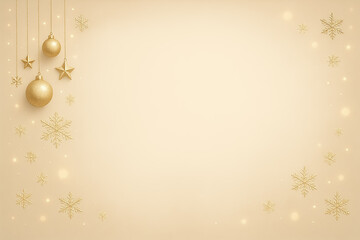 上品なゴールド装飾が美しいクリスマス背景