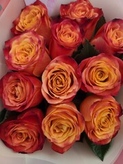 Orange Roses natural bouquet background