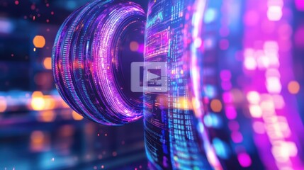 Abstract Data Stream: Digital Technology, Sci-Fi, Futuristic