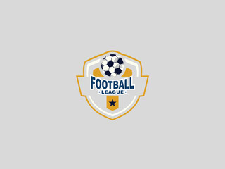  Football logo design vector template 