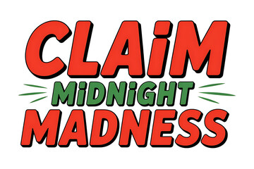 Fototapeta premium Bold red and green text proclaims 