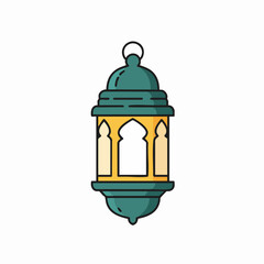 Detailed Vector Illustration of a Traditional Lantern with Unique Design