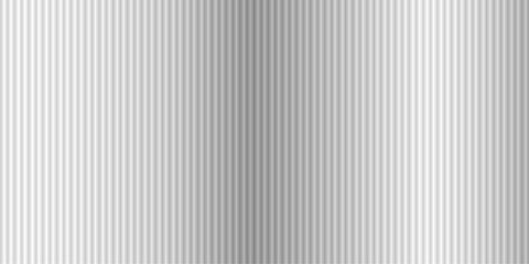 Obraz premium White ribbed glass texture background with soft grey frosted waves. Fluted panel vector with an airy, light feel. Embossed and striped minimalist design perfect for acrylic or polycarbonate surfaces.