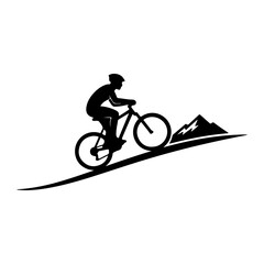 Fototapeta premium man riding a bike