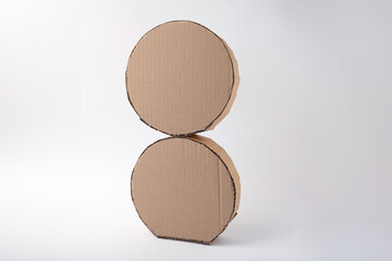 Cardboard cylinders made from corrugated paper, perfect for educational projects, eco-friendly packaging concepts, and DIY craft tutorials