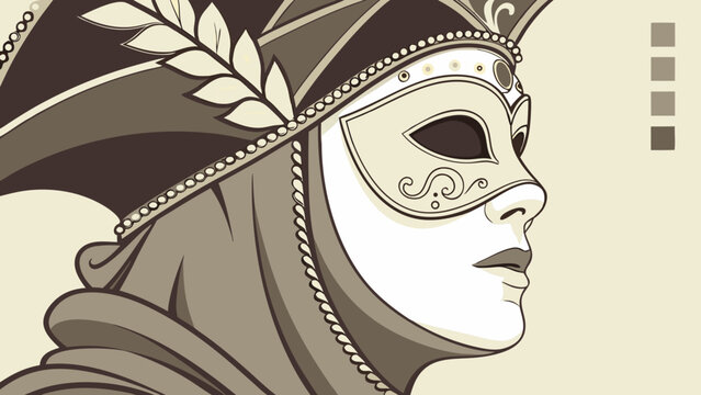 Masked Profile Illustration.