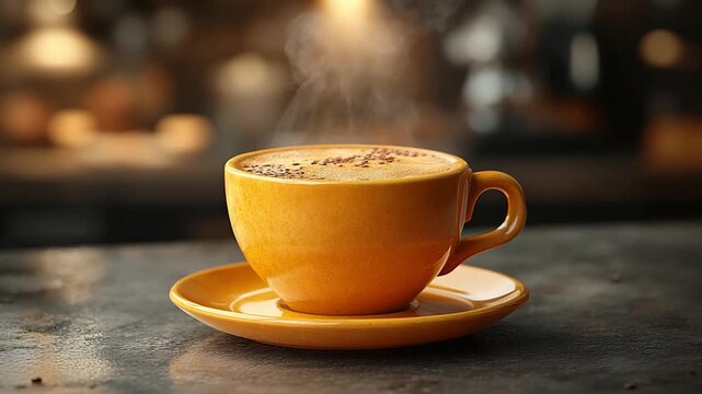 Aromatic Coffee Cup - A Moment of Warmth and Relaxation.