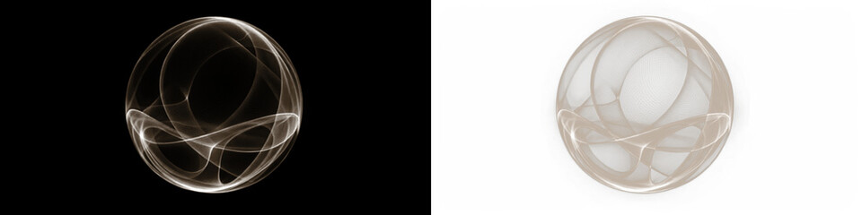 Abstract light swirl PNG overlay with soft curves and dynamic movement, featuring contrasting backgrounds for creative design applications and visual storytelling