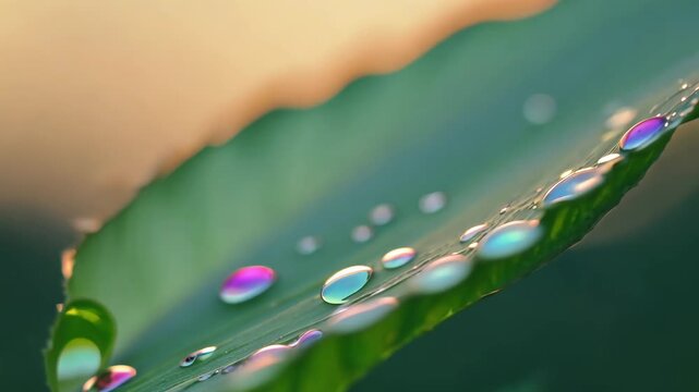 Abstract close-up animation of tropical leaf glowing liquid chlorophyll neon rivers beneath surface, bioluminescent green futuristic natural texture, wallpaper macro, 4K cinematic surreal nature art