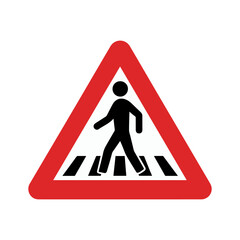 pedestrian crossing traffic safety icon vector