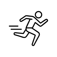 Sprint Runner Icon Graphic