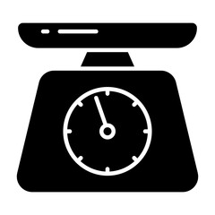 A solid design icon of kitchen scale 