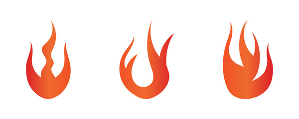 Fire flame icon. Burning symbol. Fireball sign. Energy illustration.
