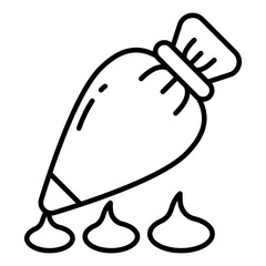 A mouth watering icon of pastry bag