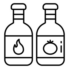 Premium download icon of sauce bottles