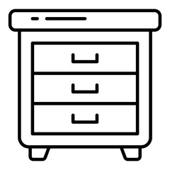 An icon design of nightstand