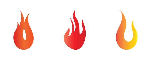 set of fire icons collection vector illustration