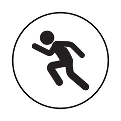 man running silhouette icon illustration Design running silhouette