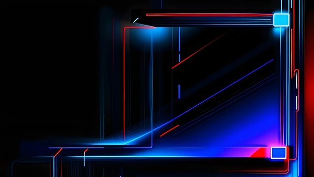 Neon Grid: Pathways of Light