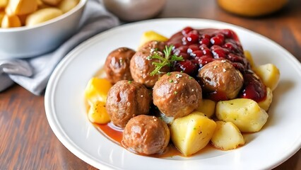 Swedish Comfort: Meatballs & Lingonberry