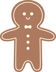 gingerbread man isolated on white