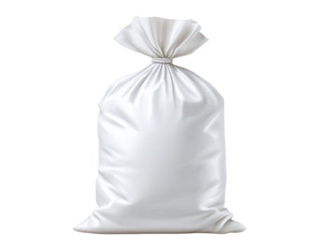 white plastic rice bag, transparent background png element vector illustration in white color on a white backgroun