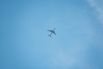 Airplane flying in the sky