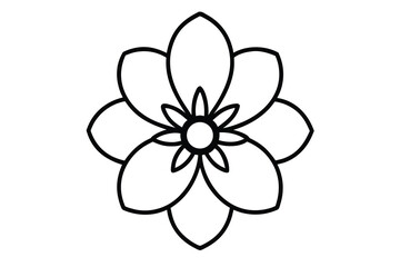 anemone flower vector line art flower silhouette