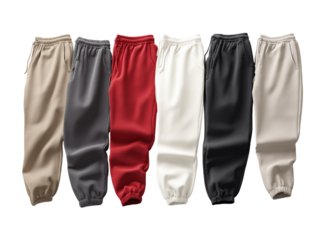 Comfortable and stylish sweatpants in multiple colors for athletic wear, lounging at home, or casual fashion trends with a modern, relaxed fit and cozy feel
