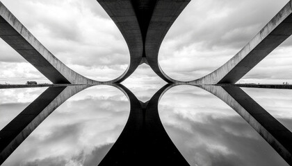 Minimalist Fine Art Photography of a Mirrored Structure