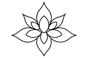 floral pattern vector line art flower silhouette