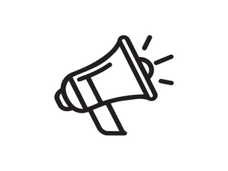 Elegant public announcement icon in modern vector artwork