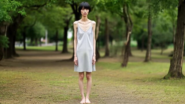 拒食症の若い女性・医療と健康