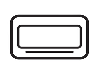 Elegant classroom board icon with minimalist line drawing