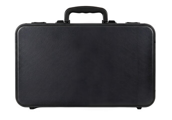 Black briefcase isolated on transparent background