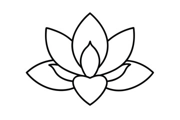 magnolia flower vector line art flower silhouette