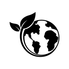 Safe earth and ecology icon. Flat vector illustration design isolated on white background.