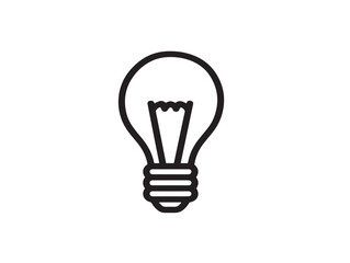 Creative innovation icon in elegant line vector illustration