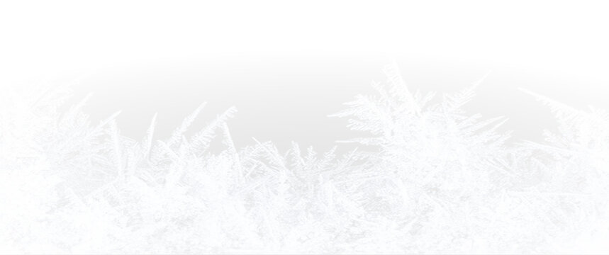 Winter crystal frame with shiny frozen snow and festive sparkle effect