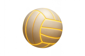Volleyball game ball glowing neon light effect