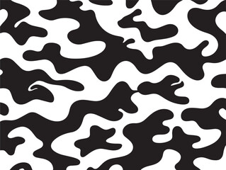 Camouflage pattern illustration in clean minimal line vector style