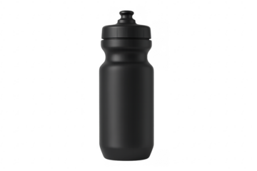 Black reusable sports water bottle for hydration