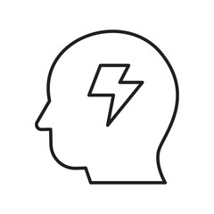 Creative thinking line icon, innovation outline, idea and intelligence concept.